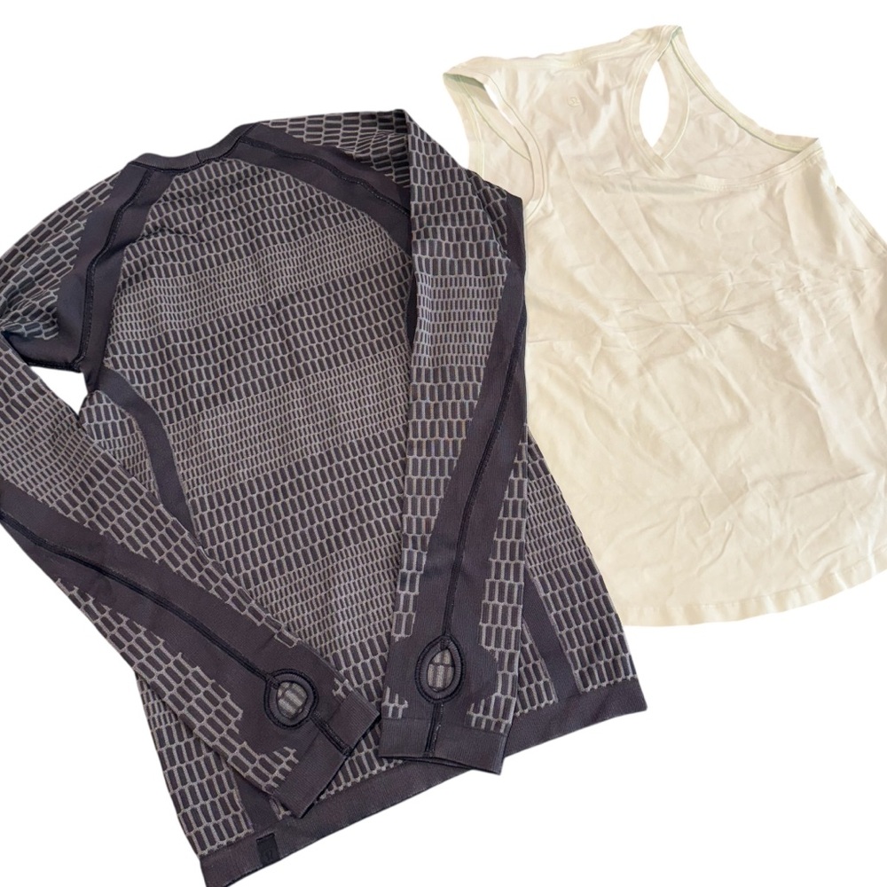 Lululemon size 6 tops bundle Run About That Base + Racerback tank